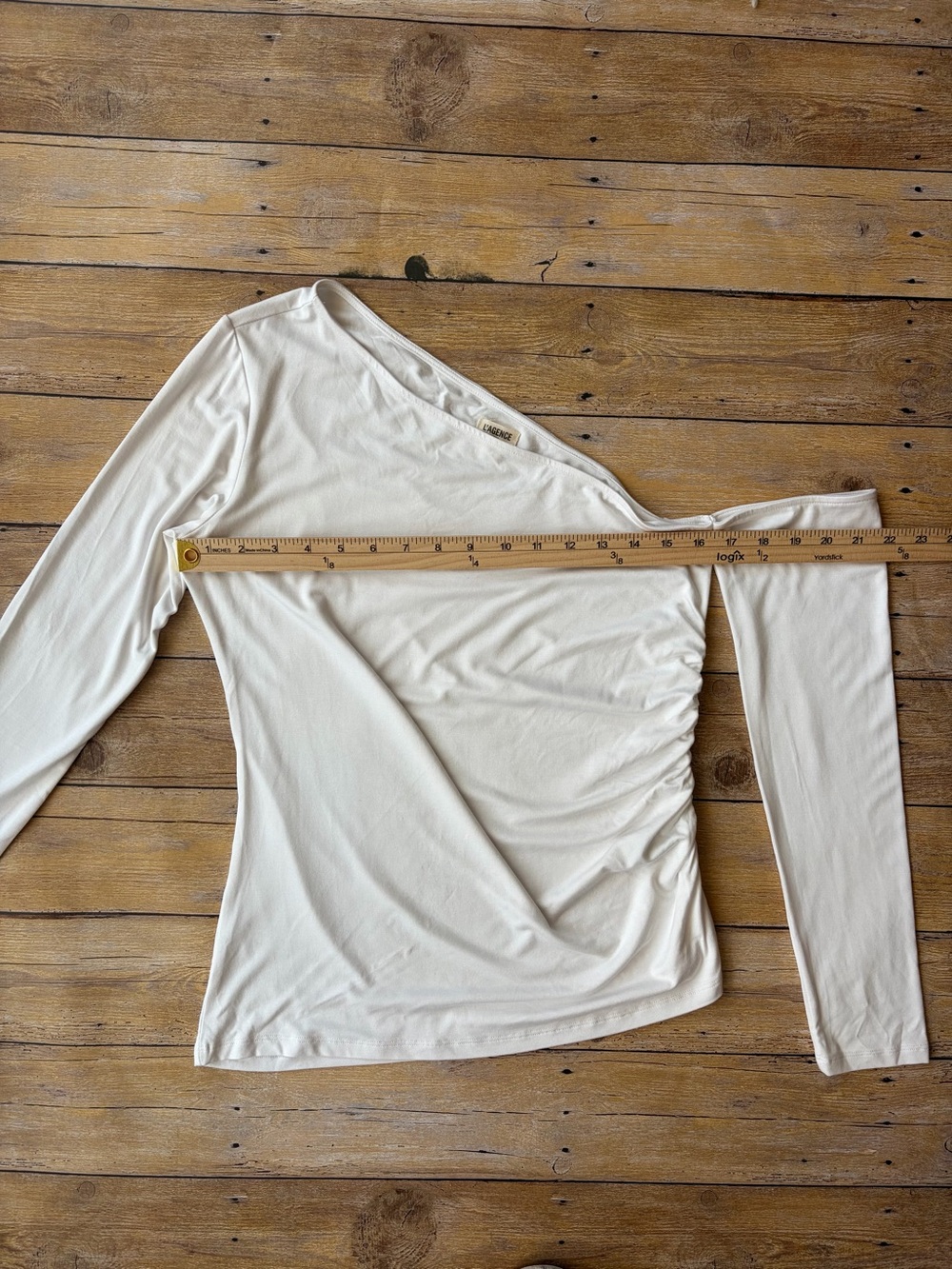 L'AGENCE NWOT Hattie Top in White-size Large - Picture 3 of 7